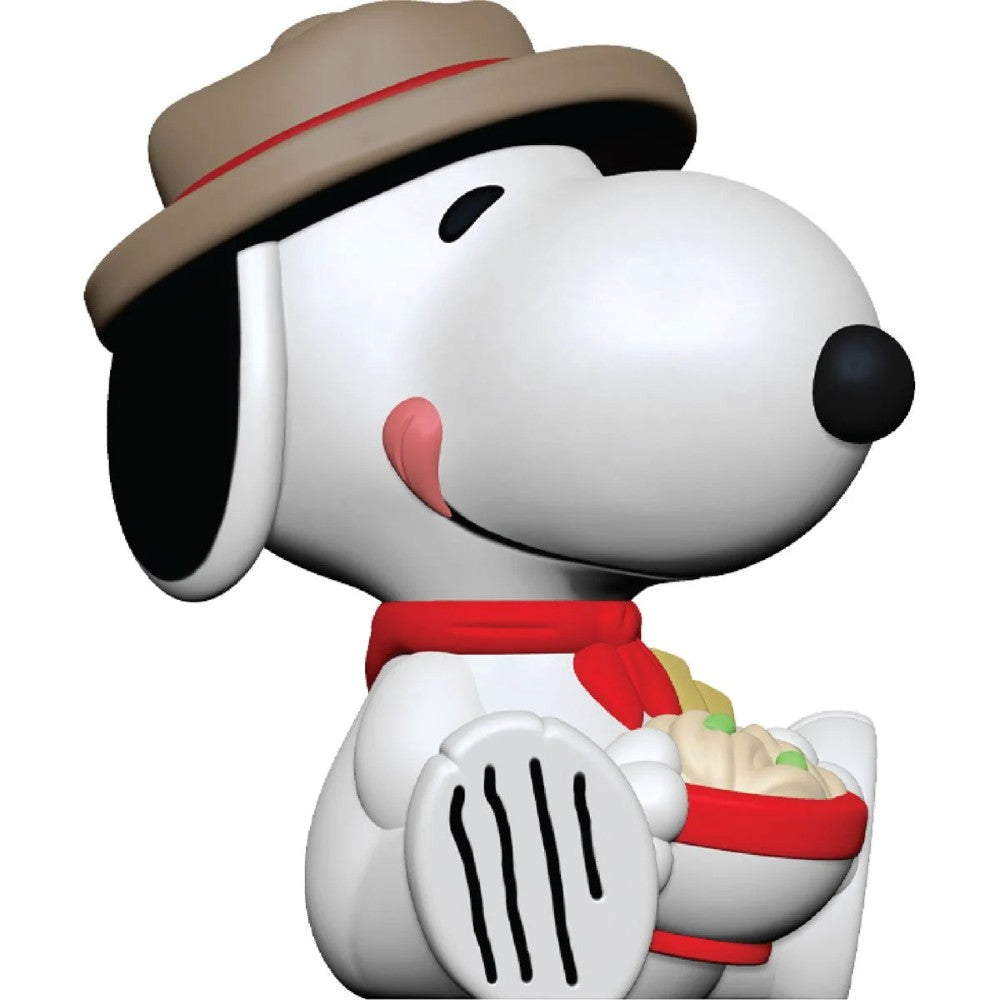 Peanuts Rokimoto Wave 2 Cup vinyl figure of Snoopy in hat holding bowl by Go Figment collectible toy