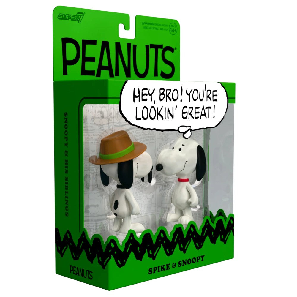 Snoopy & Spike – Peanuts ReAction Figures 2‑Pack Super7 U‑Pick Action Figure Set new in box collectible scale 3.75