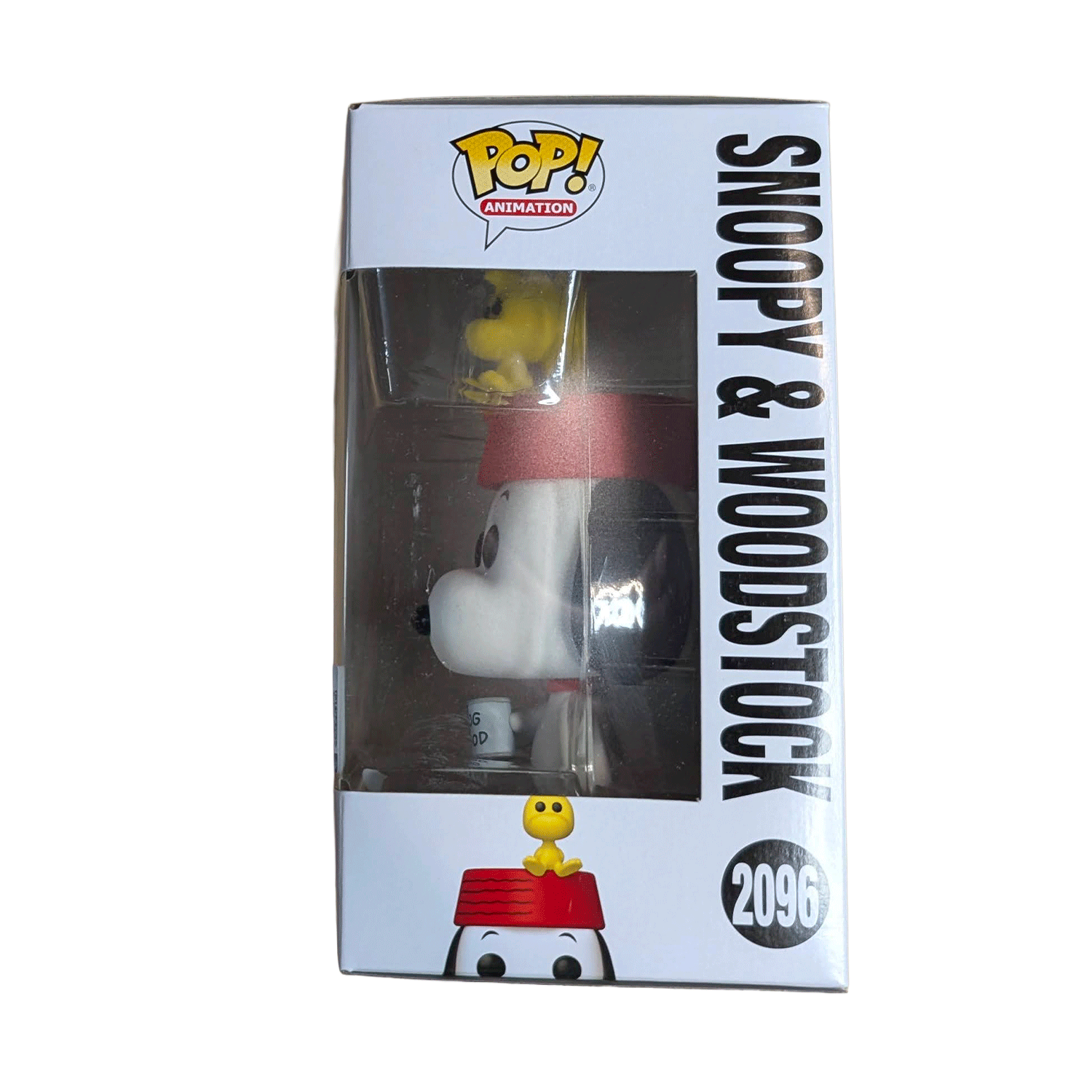 Funko Pop! Animation Snoopy with Woodstock sitting on red doghouse flocked vinyl figure in display box