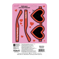 Snoopy Heart Eyes - ReAction Figures 3.75" from Charles M. Schulz's Peanuts by Super7 heart-shaped glasses kit on pink card