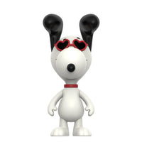 Snoopy Heart Eyes - ReAction Figures 3.75" from Charles M. Schulz's Peanuts by Super7 with heart-shaped sunglasses