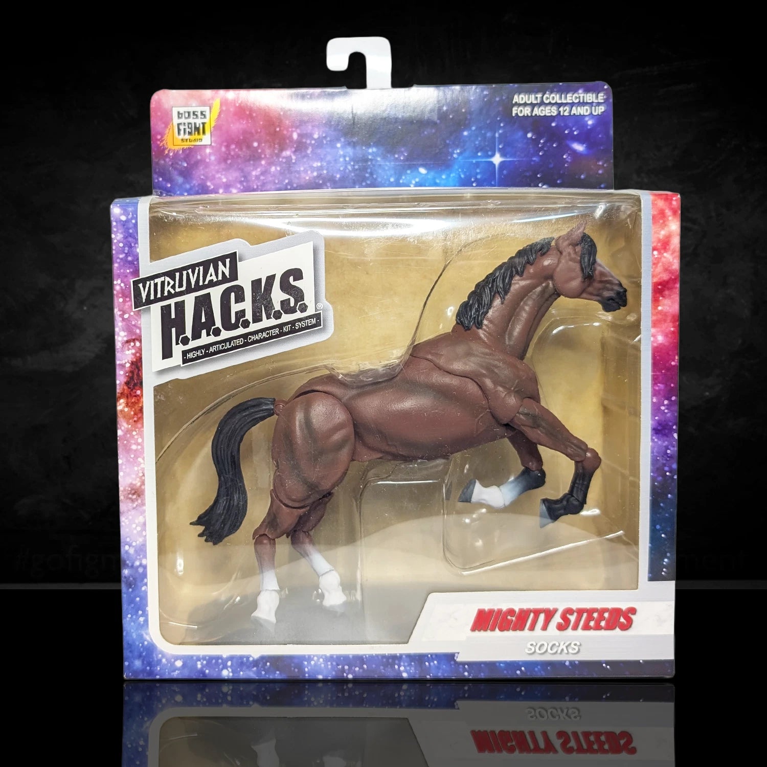 Mighty Steeds Socks the Horse 1:18 Scale Vitruvian HACKS Compatible NIB by Boss Fight Studio Llc in packaging