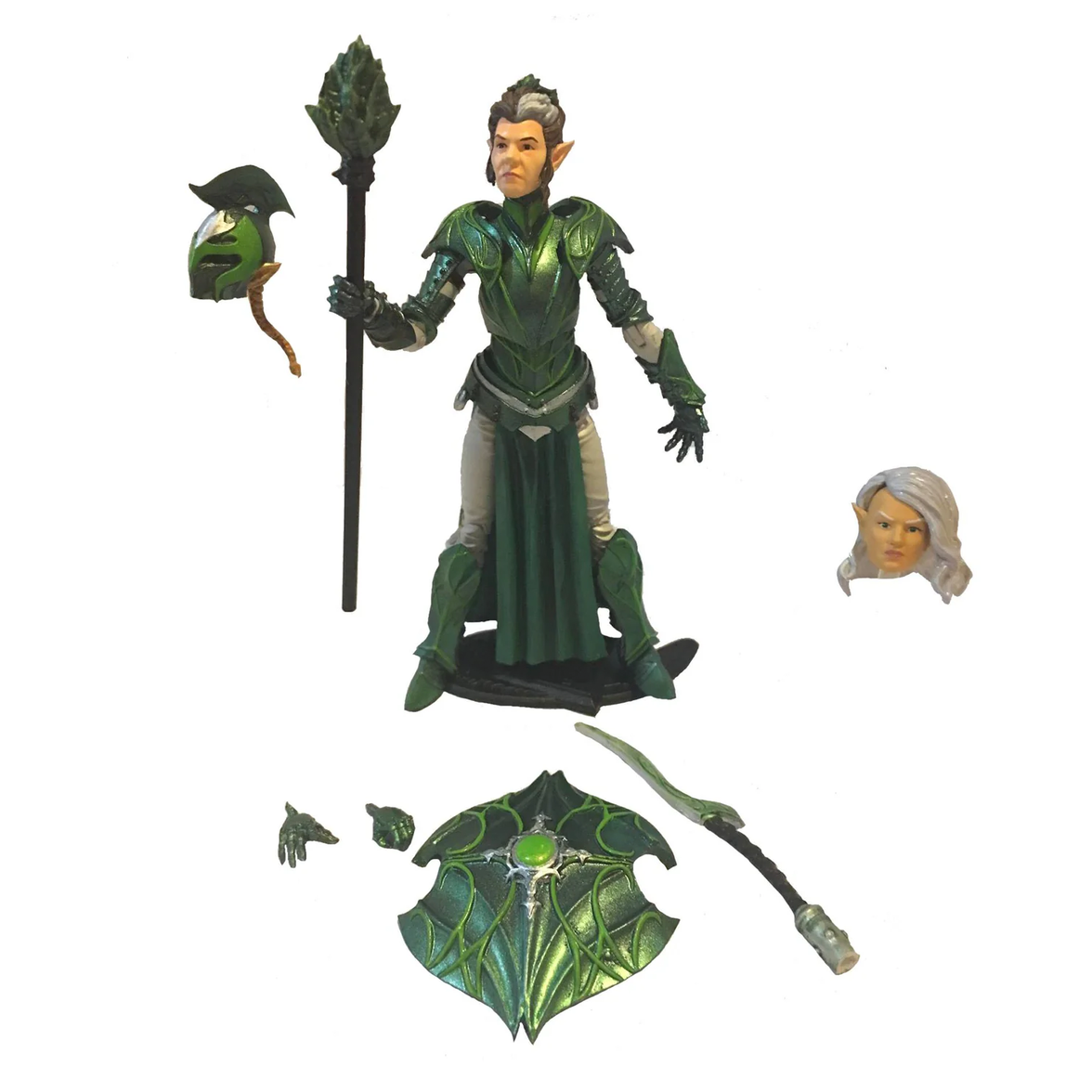 Solan: Elven Queen -Vitruvian H.A.C.K.S. 1:18 Scale Action Figure by Boss Fight Studio Llc with shield, helmet, and alternate head accessory