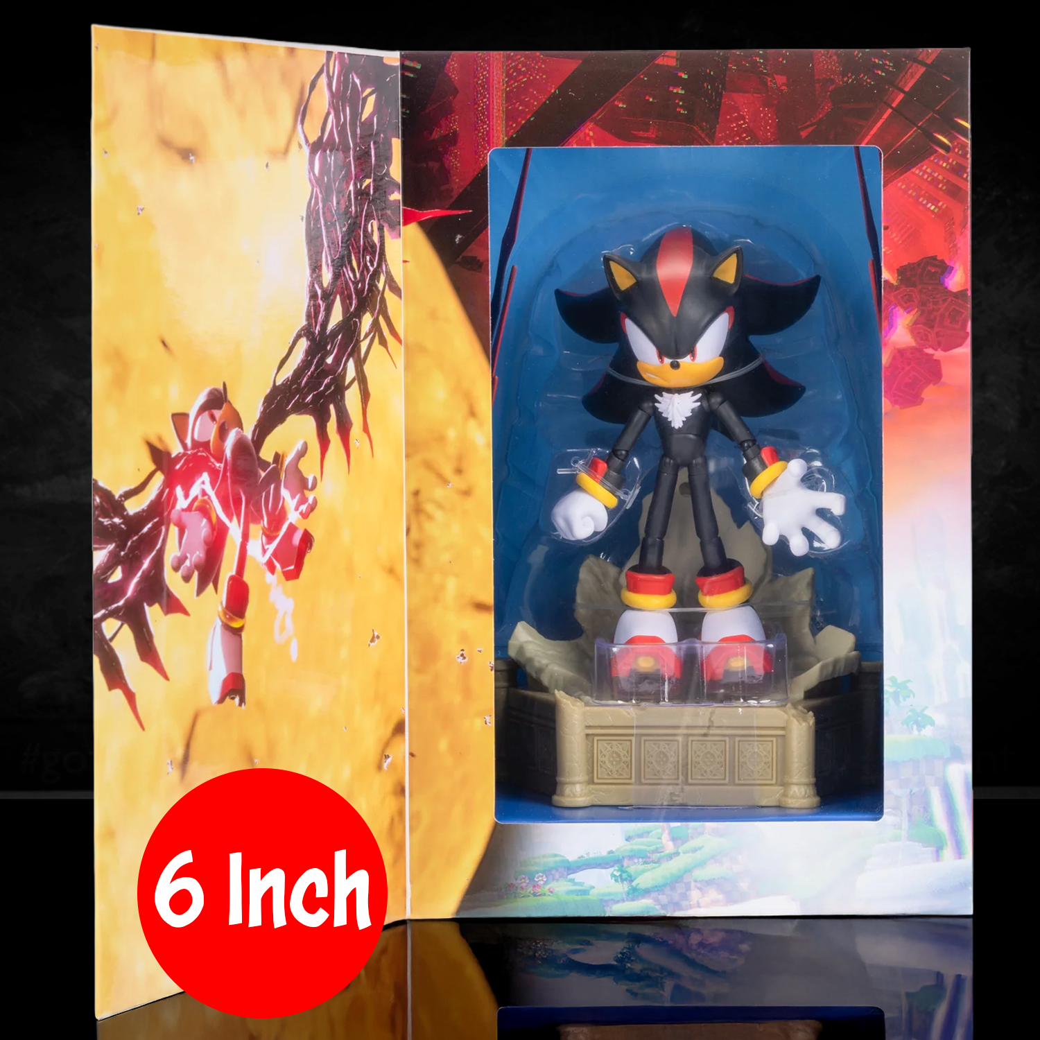Shadow the Hedgehog Collector's Edition Action Figure – 6in Customizable & Highly Articulated by Jakks Pacific new in box