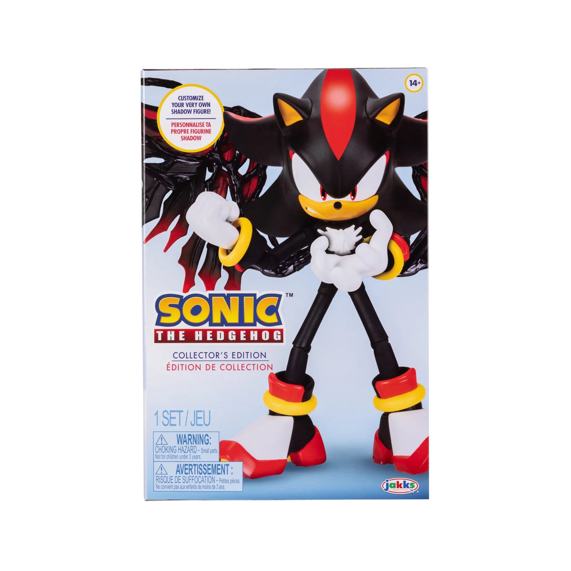 Shadow the Hedgehog Collector's Edition Action Figure – 6in Customizable & Highly Articulated by Jakks Pacific in packaging