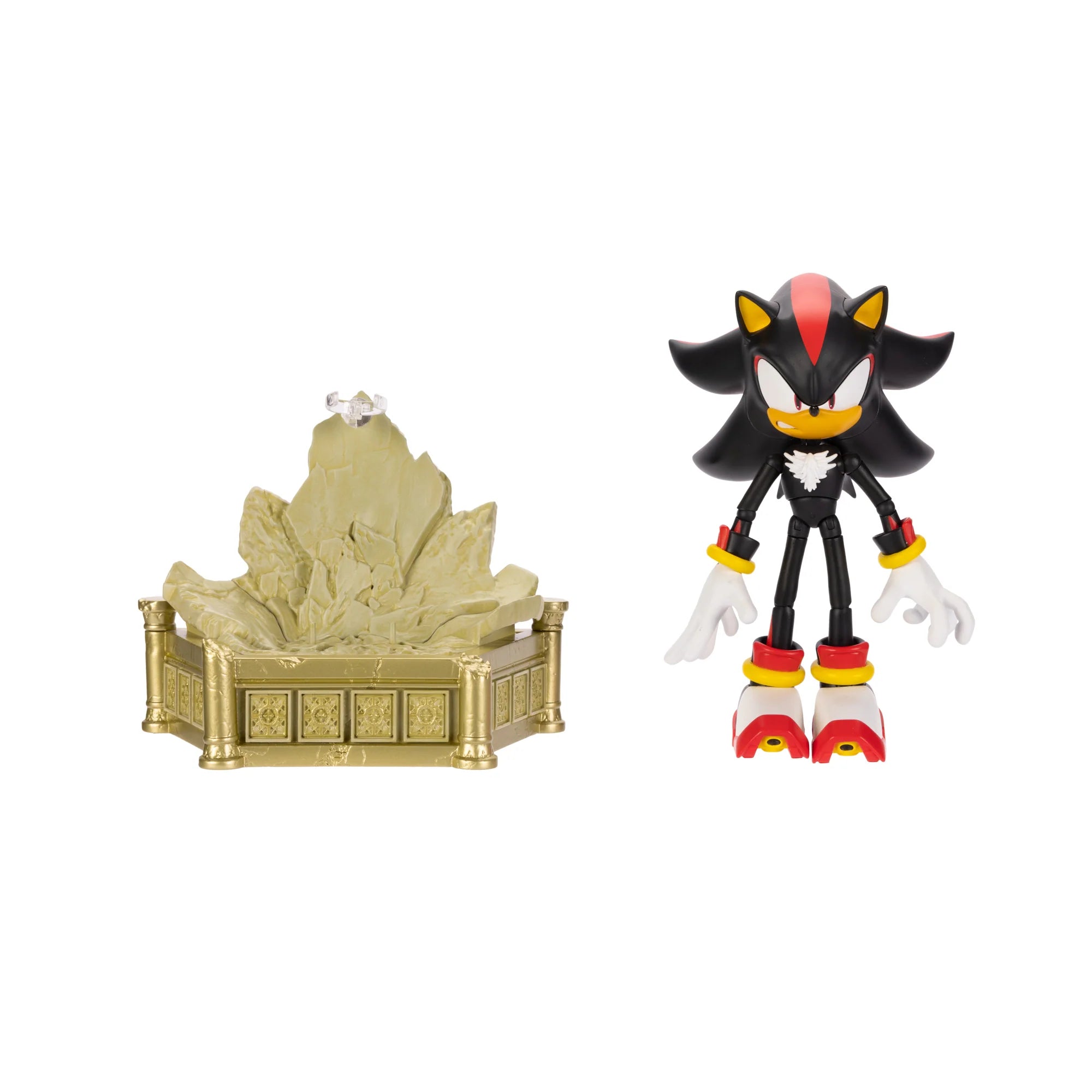 Shadow the Hedgehog Collector's Edition Action Figure – 6in customizable, highly articulated by Jakks Pacific with display base accessory