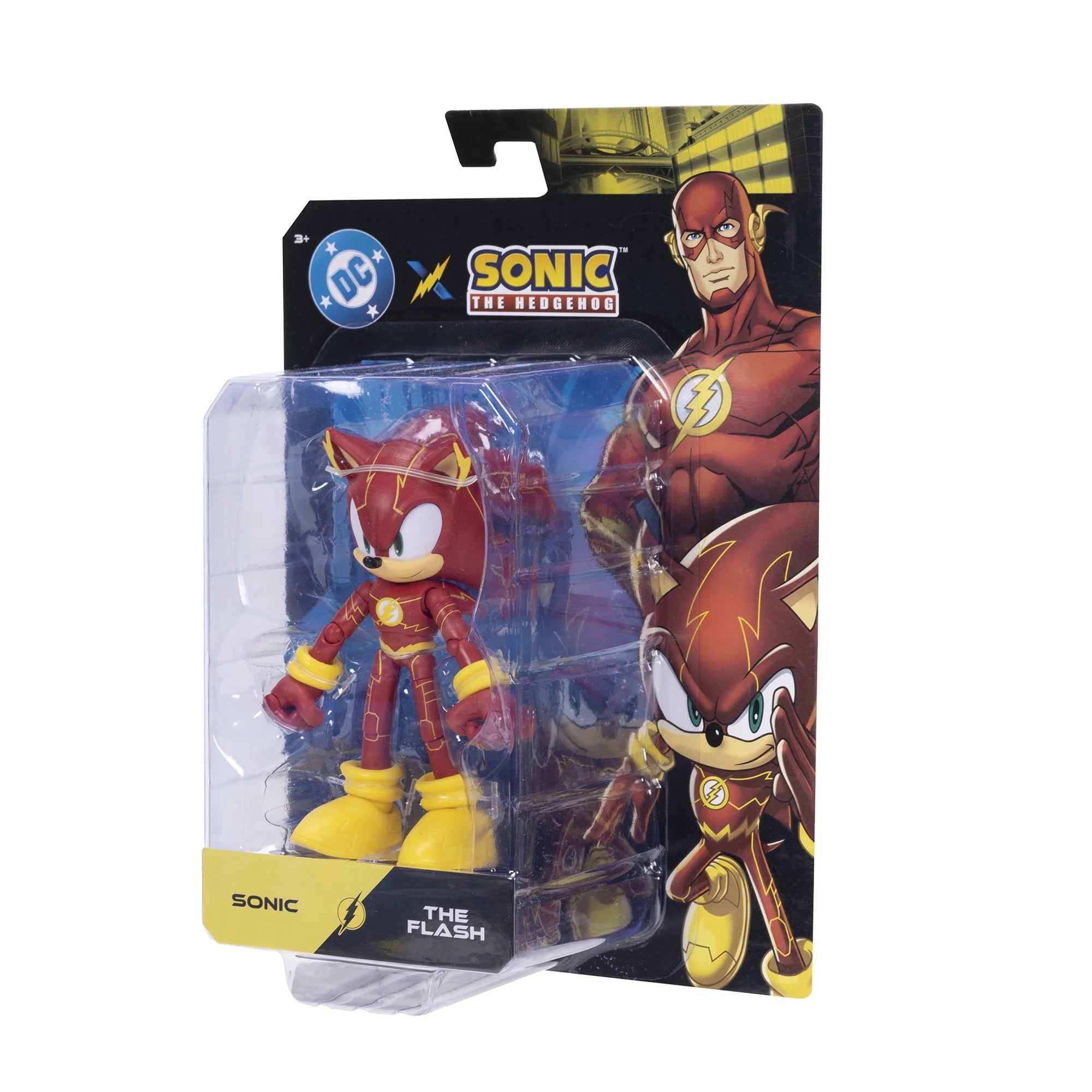 DC x Sonic the Hedgehog 5" Sonic as The Flash Action Figure new in box by Go Figment 5-inch scale collectible