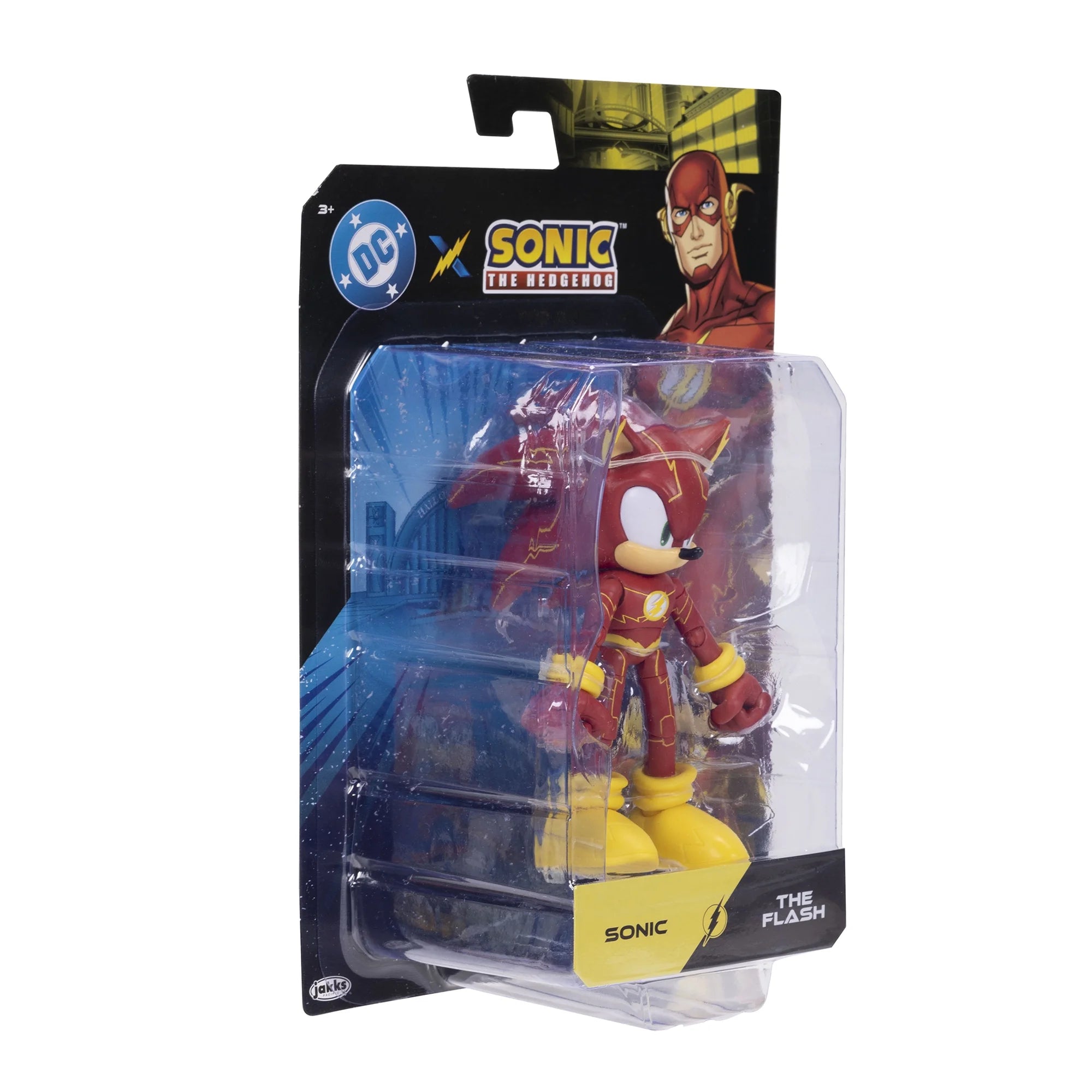 DC x Sonic the Hedgehog 5" Sonic as The Flash Action Figure by Go Figment new in box 5-inch scale collectible
