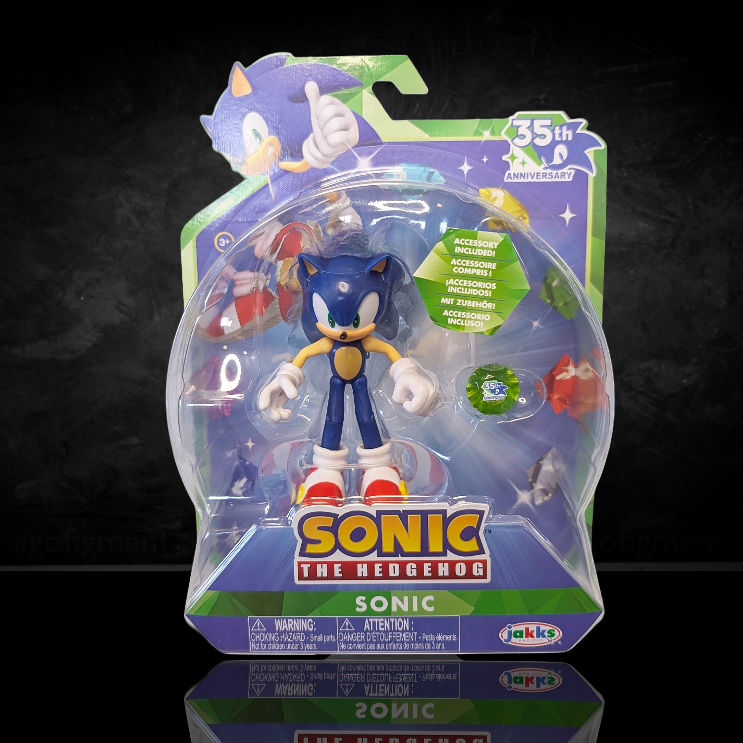Sonic the Hedgehog Collector's 35th Anniversary Edition Action Figure – 4in Articulated Figure Wave 23 by Jakks Pacific in packaging