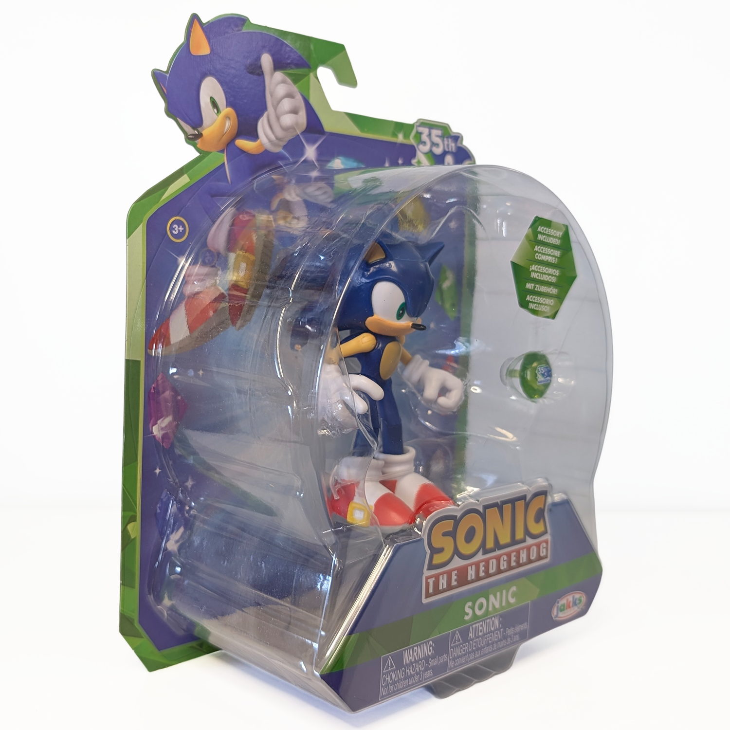 Sonic the Hedgehog Collector's 35th Anniversary Edition Wave 23 Set of 3 Figures by Jakks Pacific in packaging with ring accessory