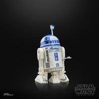 R2-D2 (Artoo-Detoo) Star Wars The Black Series Droids Action Figure by Hasbro on black background with Star Wars logo