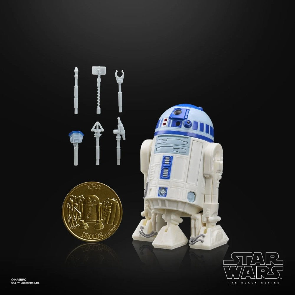 R2-D2 (Artoo-Detoo) Star Wars The Black Series Droids Action Figure by Hasbro with accessories and collectible coin