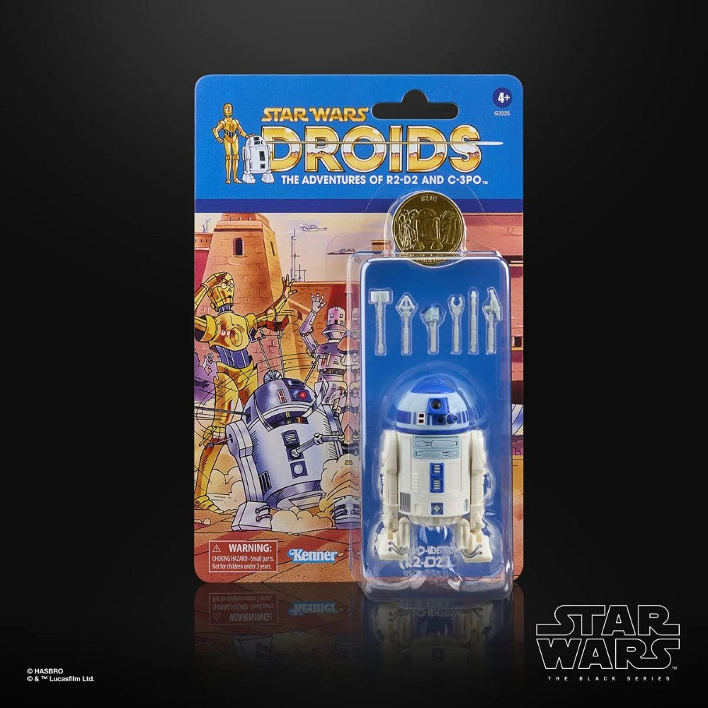 R2-D2 (Artoo-Detoo) Star Wars The Black Series Droids Action Figure by Hasbro with vintage-style packaging and accessories