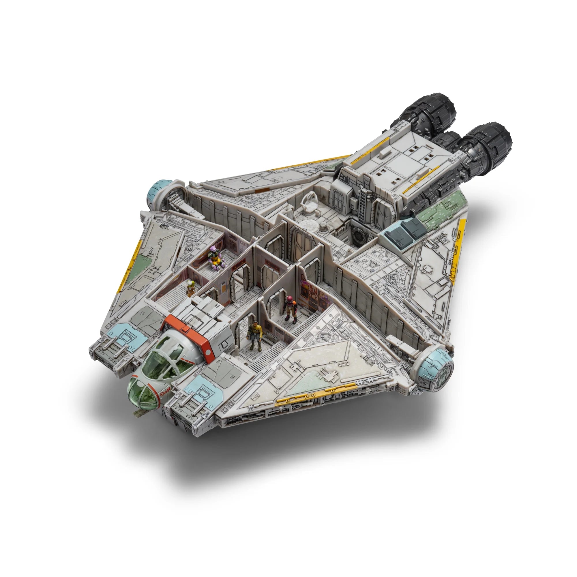 Star Wars Micro Galaxy Ghost 15" Vehicle Lights Sounds 4 Figures Rebels New by Disney collectible toy ship