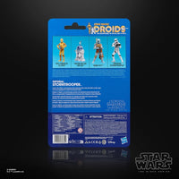 Back packaging card showing Star Wars The Black Series Droids Imperial Stormtrooper Action Figure (Creased Cardback) by Hasbro.