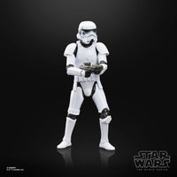 Star Wars The Black Series Droids Imperial Stormtrooper Action Figure (Creased Cardback) by Hasbro on black background