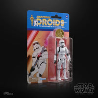 Star Wars The Black Series Droids Imperial Stormtrooper Action Figure (Creased Cardback) by Hasbro in original retro packaging.