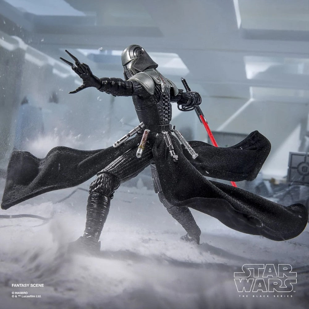 Lord Starkiller 1:12 Scale 6" Star Wars The Force Unleashed Action Figure by Hasbro posed in dynamic battle stance