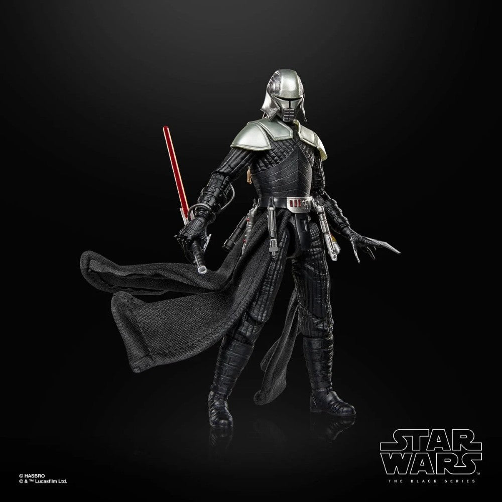 Lord Starkiller 1:12 Scale 6" Star Wars The Force Unleashed Action Figure by Hasbro in detailed black armor with red lightsaber.