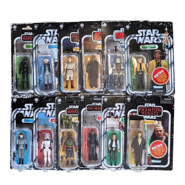 Star Wars The Retro Collection 3.75 Inch Action Figure 12 Pack Set Red 5 Assortment Sold as Set by Go Figment