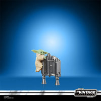 Star Wars The Vintage Collection The Mandalorian & Grogu Deluxe 3 3/4-Inch Action Figure by Kenner in a blue gradient backdrop