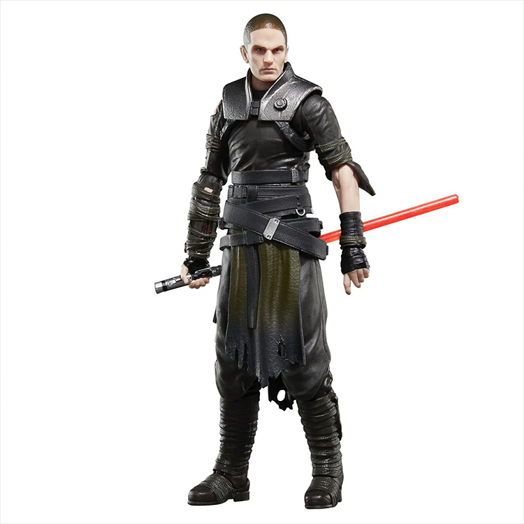 Hasbro Star Wars The Black Series Starkiller 6-inch action figure holding red lightsaber with detailed outfit