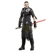 Hasbro Star Wars The Black Series Starkiller 6-inch action figure holding red lightsaber with detailed outfit