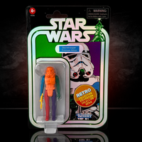 Go Figment Star Wars Retro Collection Prototype Stormtrooper action figure in multicolor packaging by Kenner