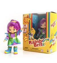 Stormy 5.5" Fashion Doll - Rainbow Brite Loyal Subjects with purple hair and colorful outfit beside packaging box