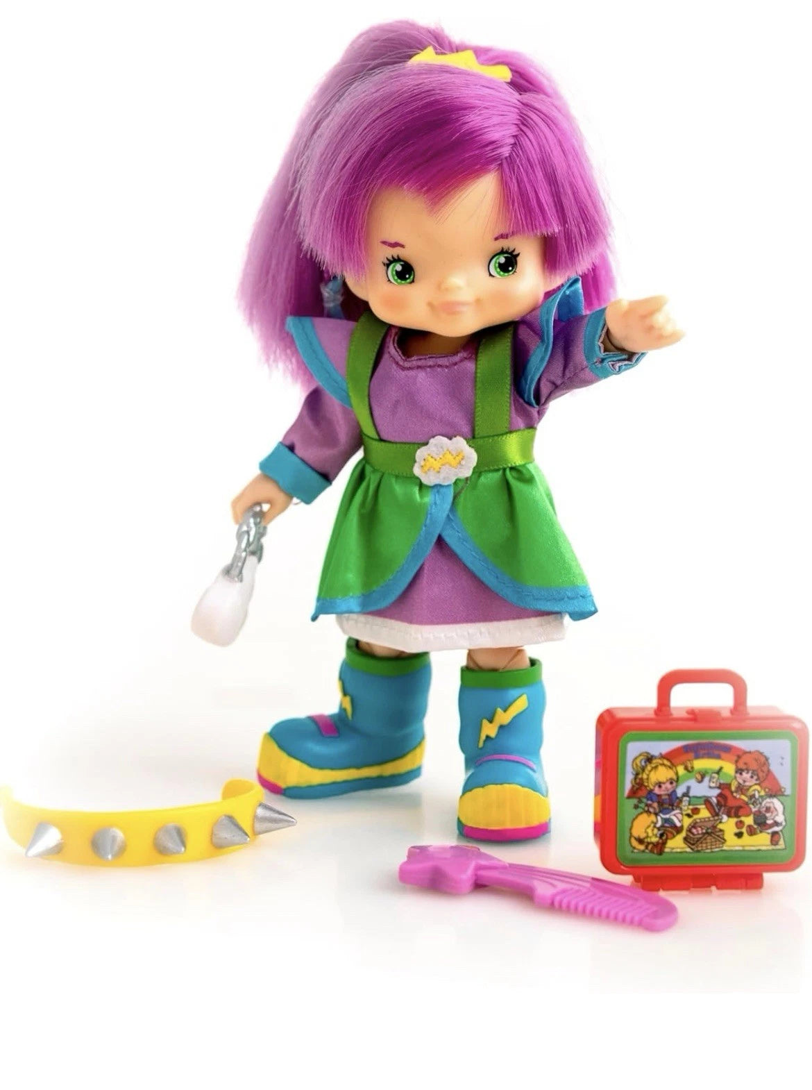 Stormy 5.5" Fashion Doll - Rainbow Brite Loyal Subjects with purple hair, green outfit, and accessories by Loyal Subjects