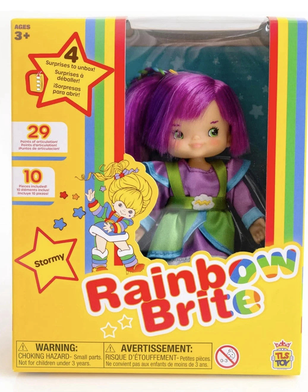 Stormy 5.5" Fashion Doll - Rainbow Brite Loyal Subjects with purple hair and colorful outfit in collector packaging
