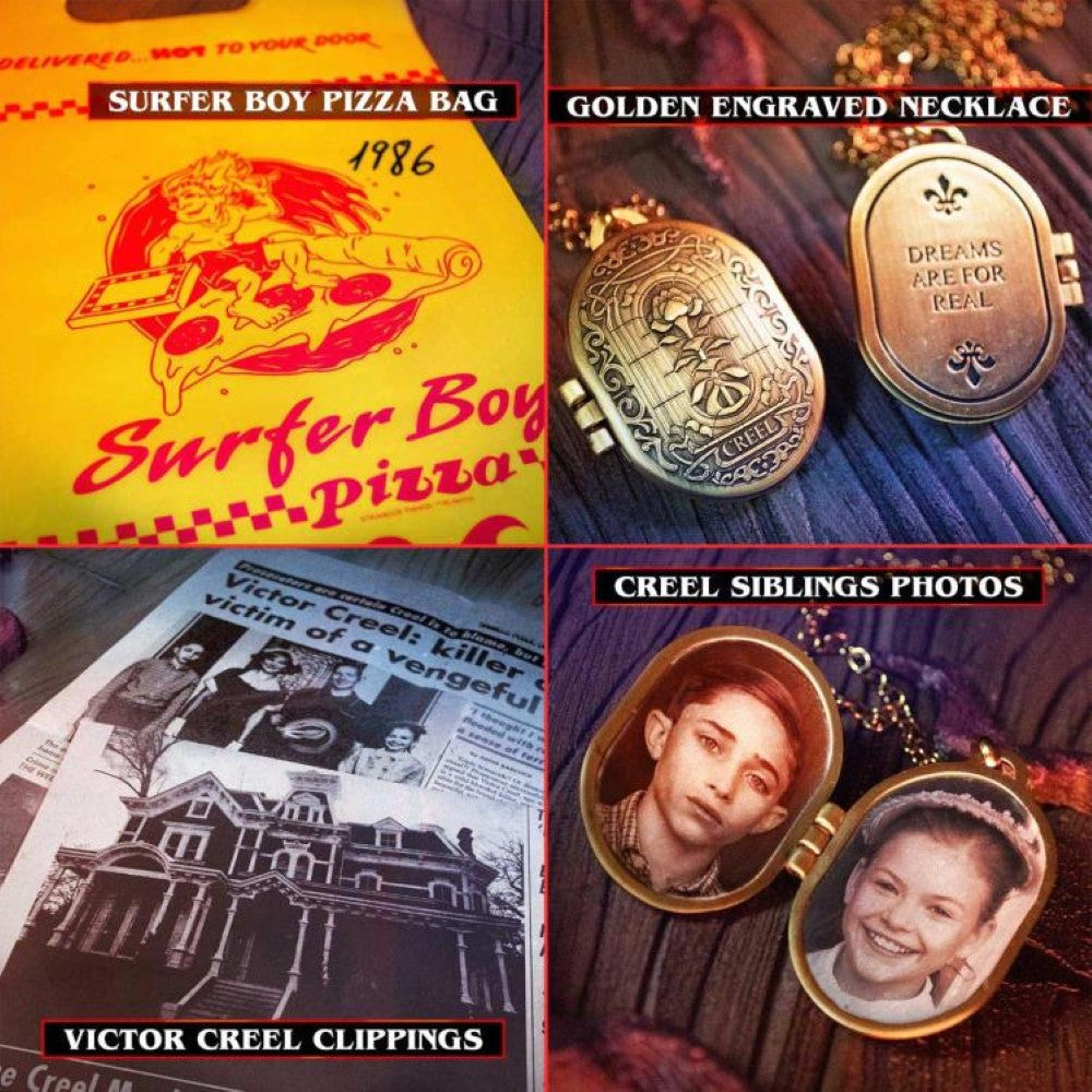 Stranger Things Hawkins Memories (Vecna's Curse Edition) Kit - Over 50 Pieces including Surfer Boy Pizza bag and Creel family items by Doctor Collector