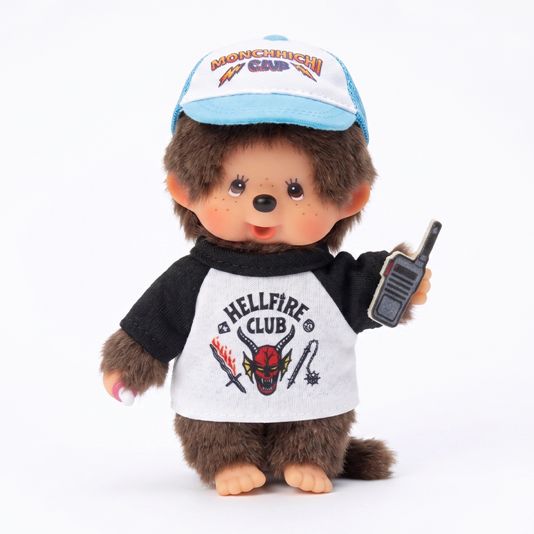 5.5" Monchhichi Bagcharm Set - Stranger Things Boy & Black Girl 2-Piece Plush Pack by Sekiguchi