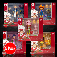 Strawberry Shortcake Deluxe Action Figures BUNDLE – 5-Pack Scented Collectible Figurines with Accessories by Boss Fight Studio Llc