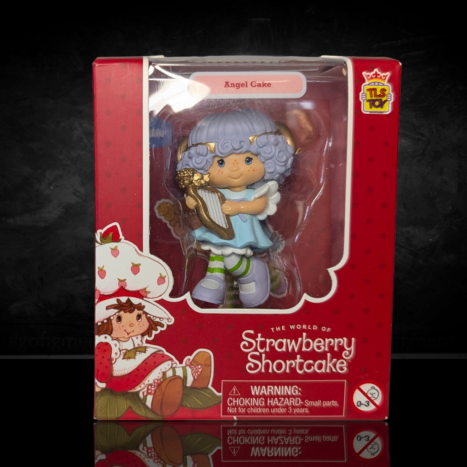 Angel Cake Strawberry Shortcake 2.5" Cheebee Figure by Loyal Subjects in red collectible packaging