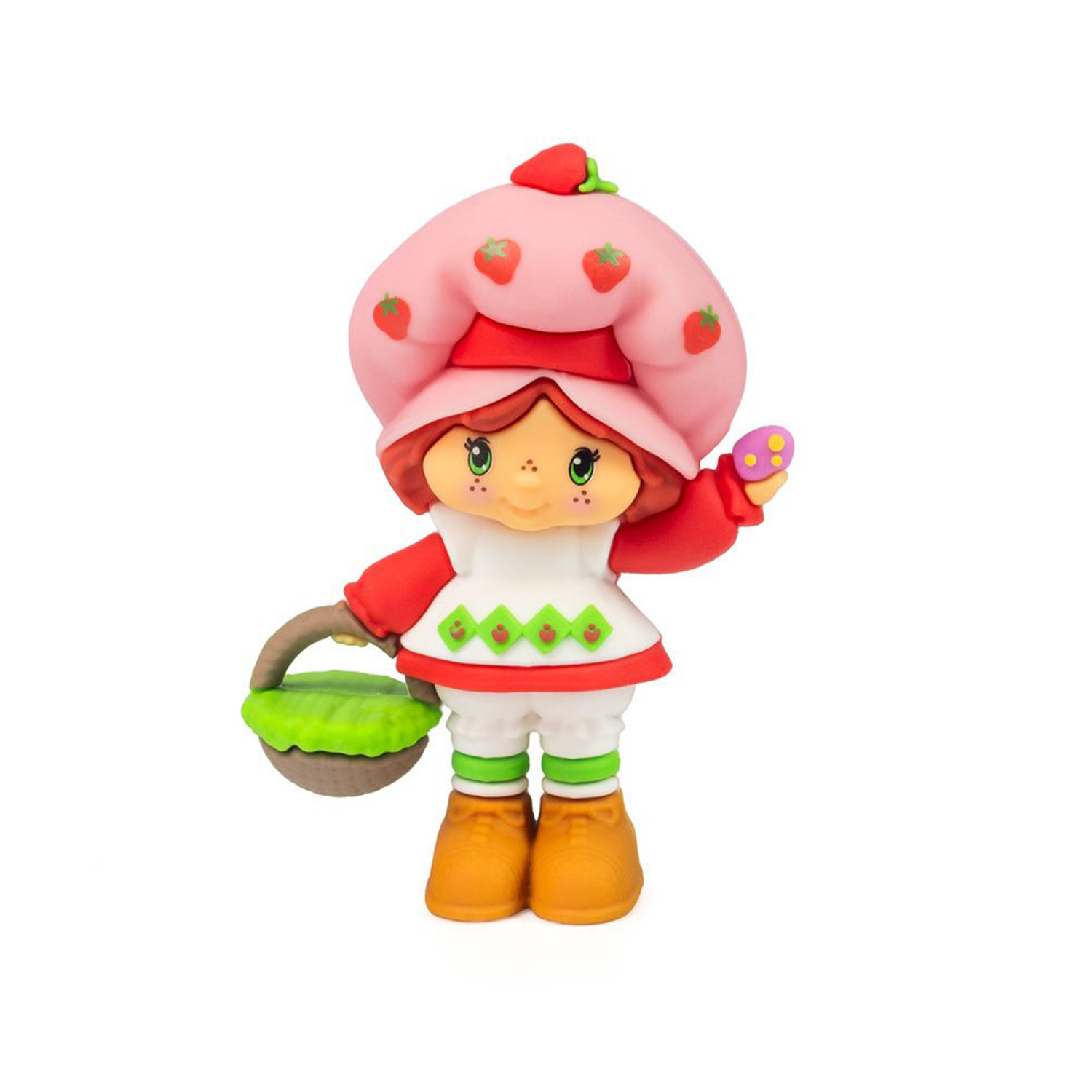 Strawberry Shortcake 2.5" Strawberry Shortcake with Egg and Basket Cheebee Figure by Loyal Subjects collectible toy