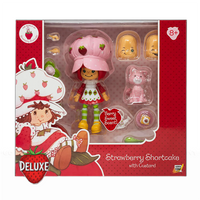 Strawberry Shortcake DELUXE Action Figure 1:12 With Accessories by Boss Fight Studio Llc in red packaging with extra faces and toys