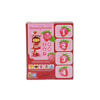 Loyal Subjects Strawberry Shortcake Party Pleaser Outfit 5 1/2-inch fashion doll packaging back with strawberry design