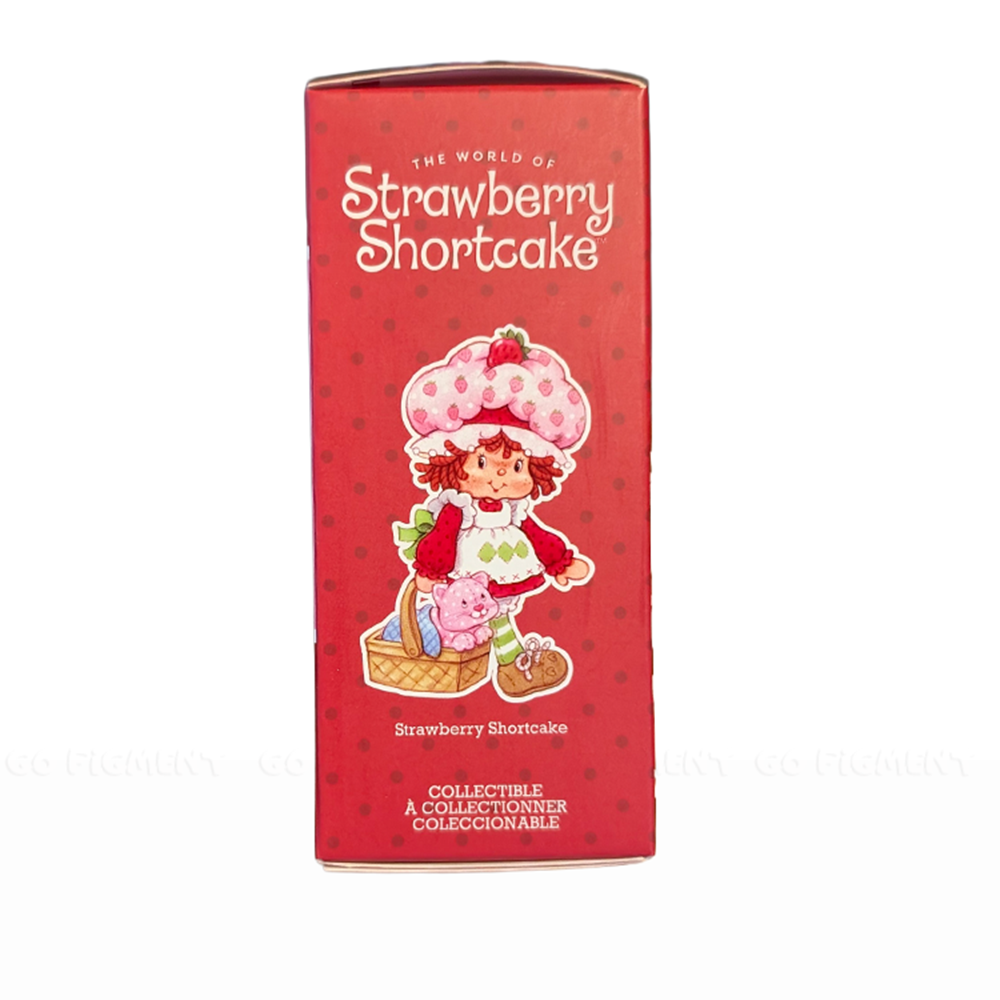 Strawberry Shortcake 2.5" with Custard the Cat with Strawberry Cheebee Figure collectible by Loyal Subjects in red packaging