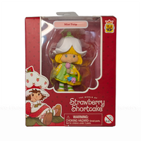 Mint Tulip Strawberry Shortcake 2.5" Cheebee Figure by Loyal Subjects in collectible box with red themed packaging.