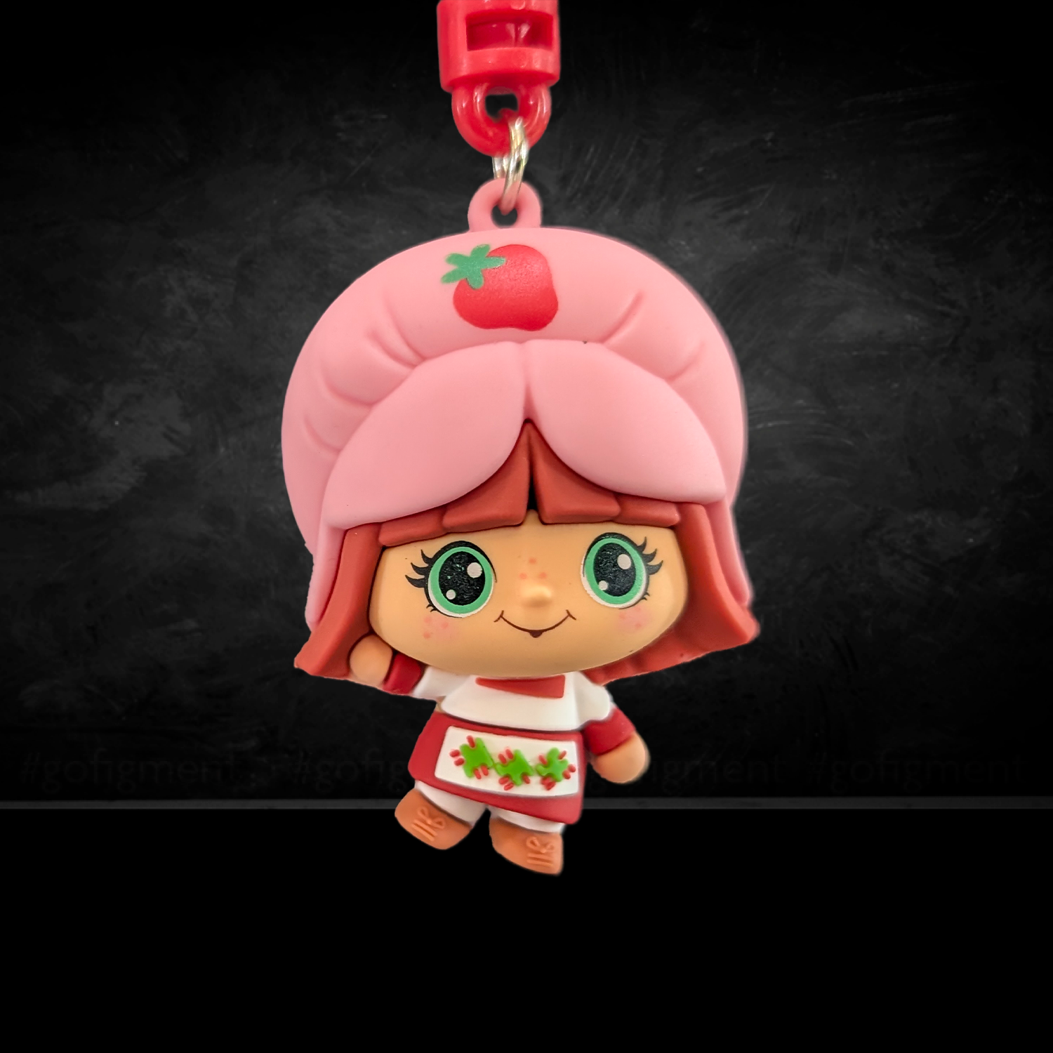 Strawberry Shortcake CheeBee U-PICK 2.5-Inch Keychain Blind Bag by Loungefly featuring cute character with pink strawberry hat