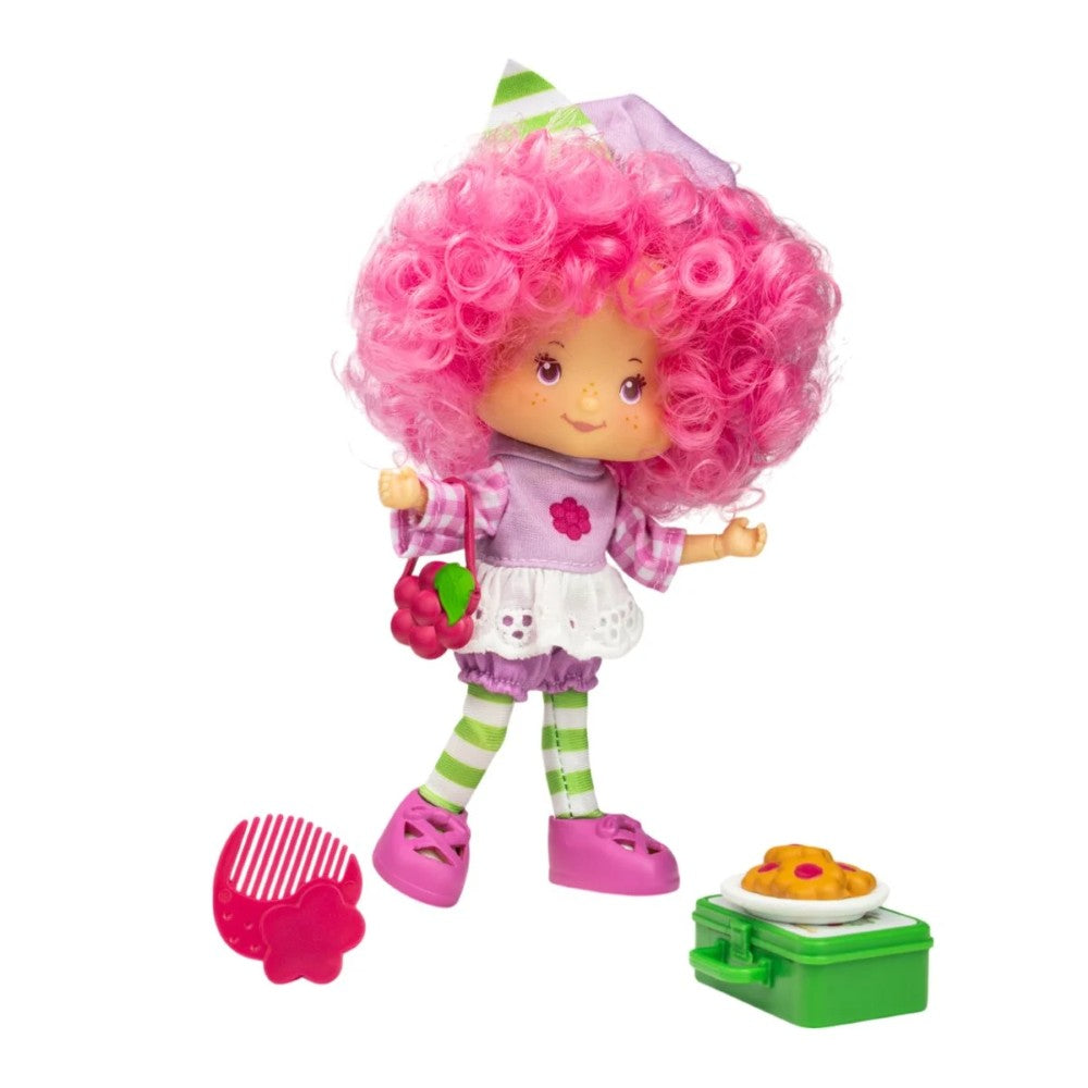 Strawberry Shortcake Raspberry Tart 5 1/2-inch fashion doll with pink hair and accessories by Loyal Subjects
