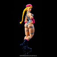 Jada Toys Ultra Street Fighter II Cammy Player 2 6-inch action figure in pink and silver outfit side view