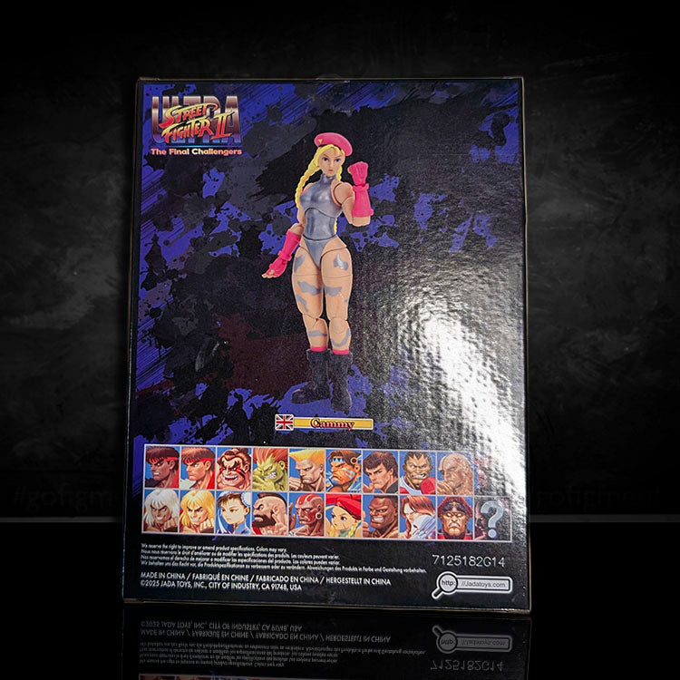 Jada Toys Ultra Street Fighter II Cammy Player 2 6-inch action figure in pink and silver packaging
