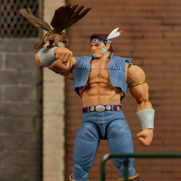 Ultra Street Fighter II T. Hawk 6-Inch Scale Deluxe Action Figure by Jada Toys with detailed sculpt and bird accessory