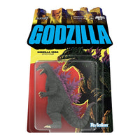 Godzilla 2000 action figure by Super7 from ReAction series in blister packaging with artwork background