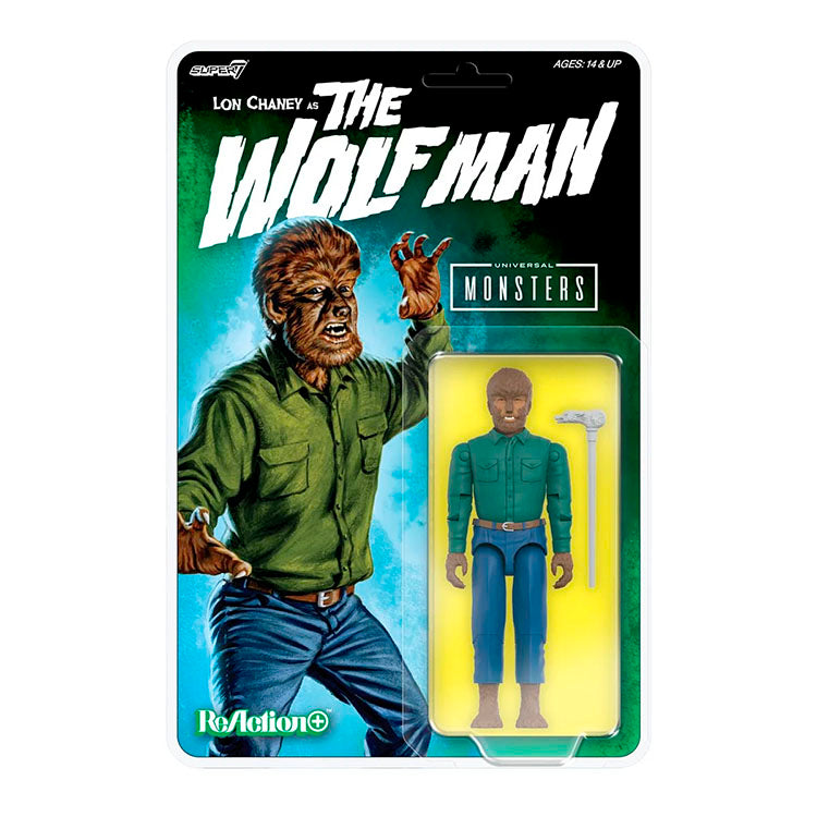 Hasbro Universal Monsters Wolf Man 3.75-inch ReAction+ figure with walking cane collectible toy