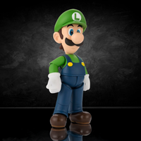 Super Mario Bros Luigi S.H.Figuarts Action Figure by Bandai Tamashii Nations in green hat and blue overalls by SH Figuarts