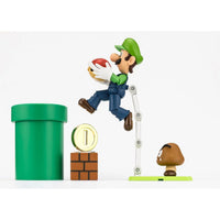 Super Mario Bros S.H.Figuarts Complete 3 Action Figures and Playset by Bandai Tamashii Nations with SH Figuarts collectible