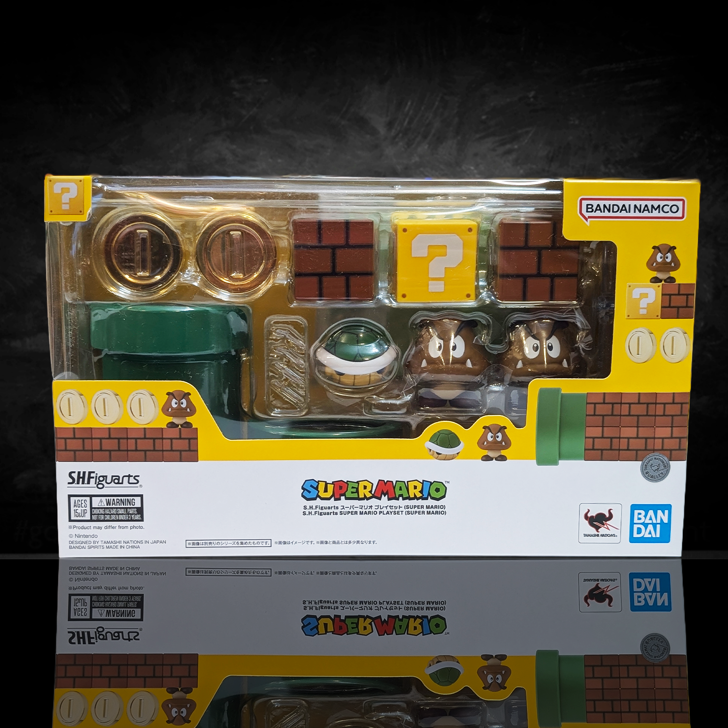 Super Mario Bros S.H.Figuarts Action Figure Playset by Bandai Tamashii Nations new in box 3.75 inch scale by SH Figuarts